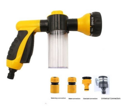 High-Pressure Pet Shower Sprayer Dog Shower Brush And Pet Grooming Comb For Watering Flowers, Car Washing, Pet Bathing
